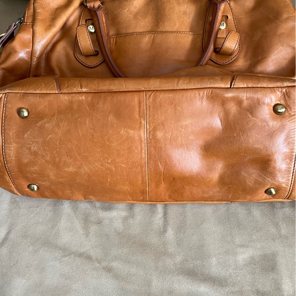 Margot New York Genuine Leather Tote Large Purse Travel Double Zip Storage - Picture 8 of 9